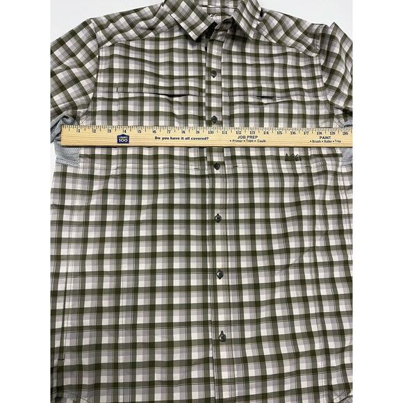 REI Men’s Fishing Shirt Medium Short Sleeve Button Vented Mesh Cooling Outdoors - Picture 3 of 7